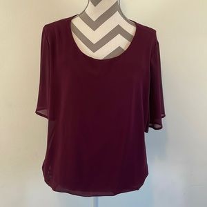 New York & Company - Burgundy Blouse